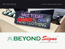 Tablet Screenshot of beyondsignsusa.com